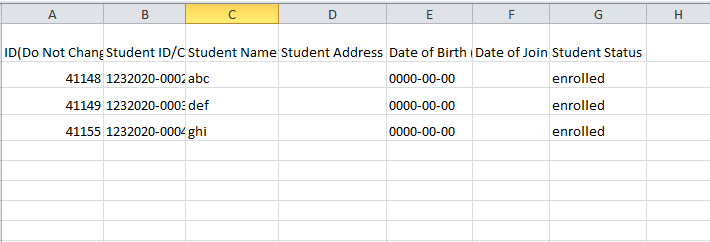 export the student list-3