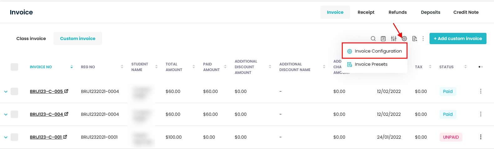 How to do Payment Setting for Custom Invoice? - Flavor